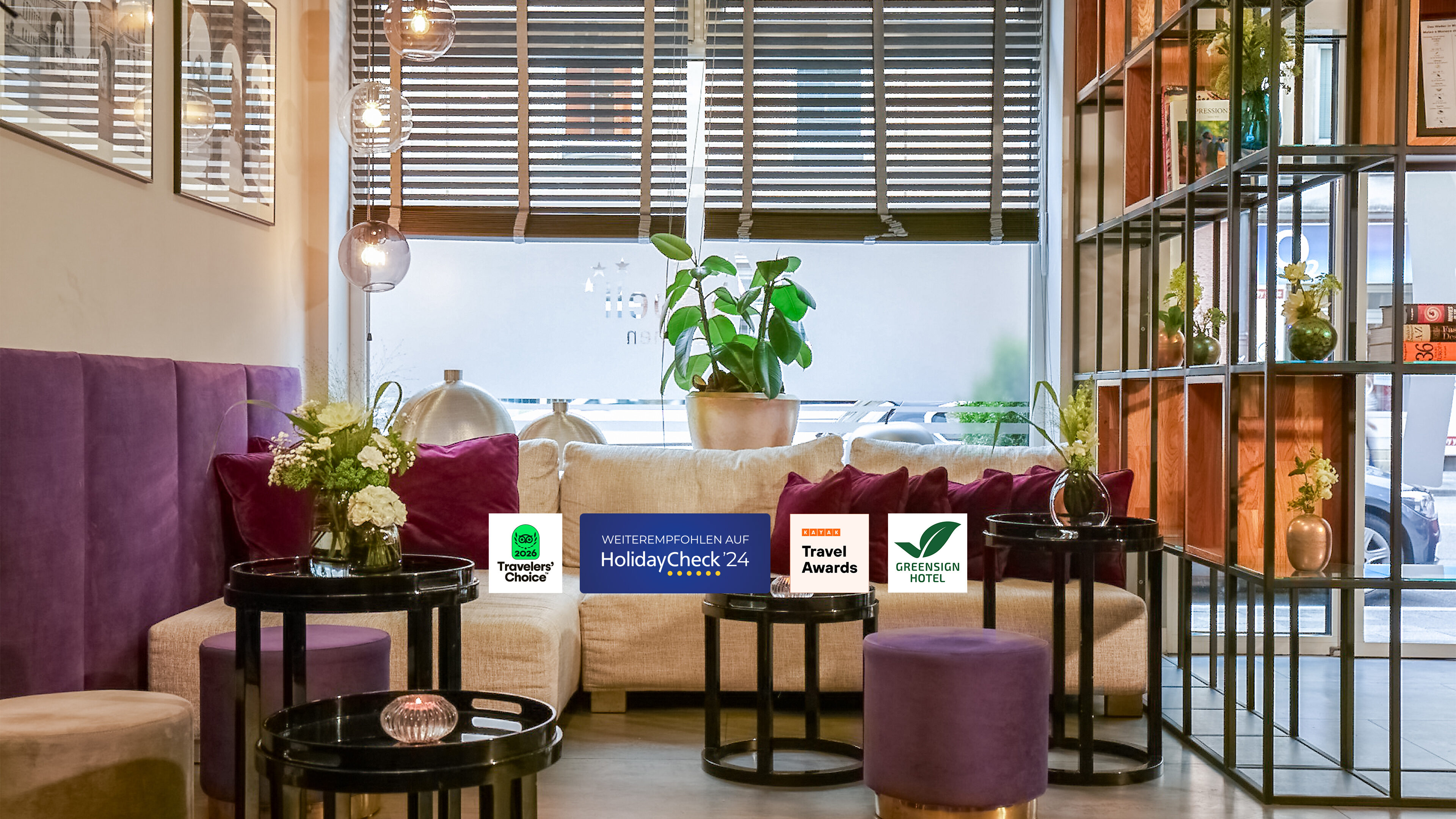 Lobby – Hotel Mirabell mit Auszeichnungen von Tripadvisor, Holidaycheck und GreenSign